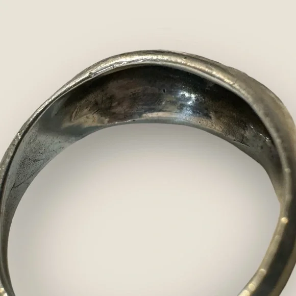 Antique Sterling Silver Peaked Dome Ring (5.75)